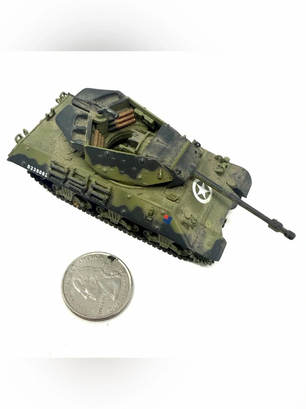 Amercom M10 Achilles IIC 1944 British Tank Destroyer 1/72 Diecast Model Used